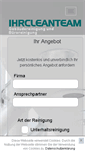 Mobile Screenshot of ihrcleanteam.de